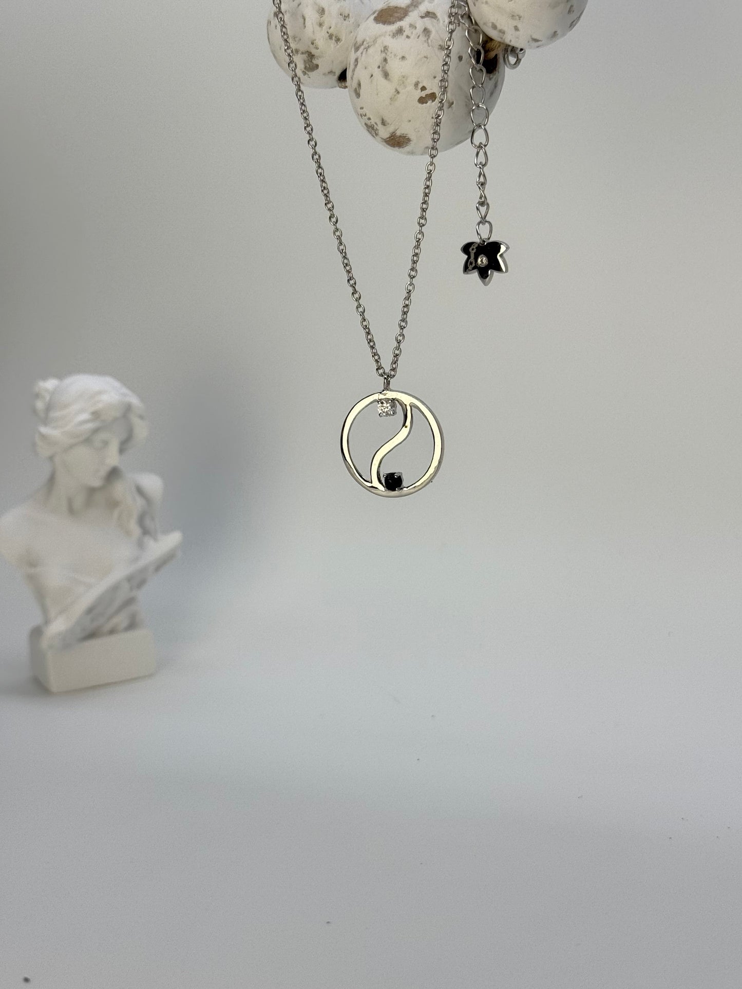 Dual Essence Necklace-Silver