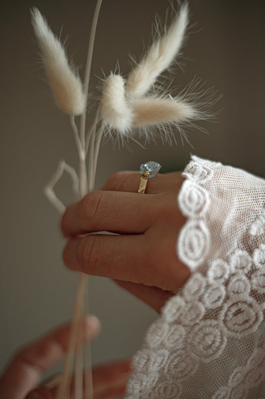 Aquamarine Serenity Ring