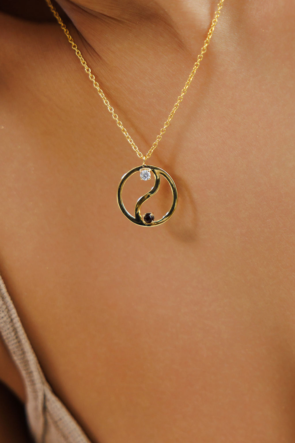 Dual Essence Necklace -Gold