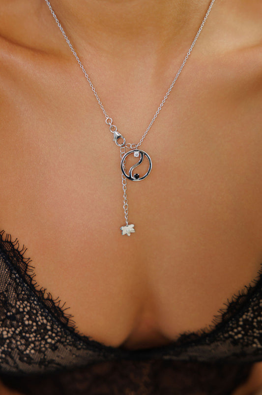 Dual Essence Necklace-Silver
