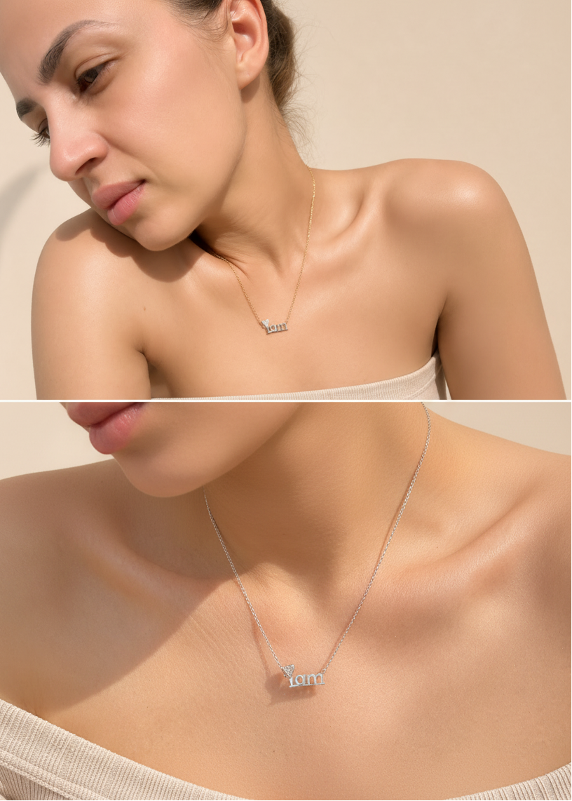 "I love who I am" Necklace - Silver