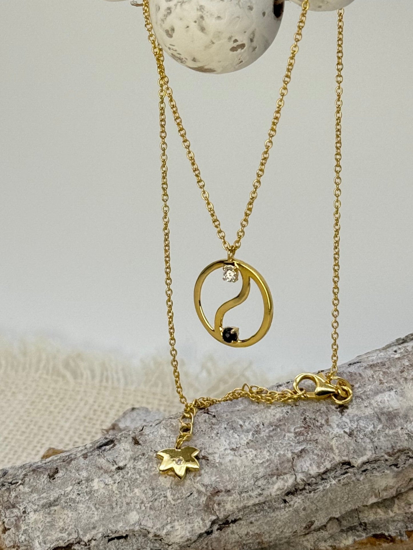 Dual Essence Necklace -Gold