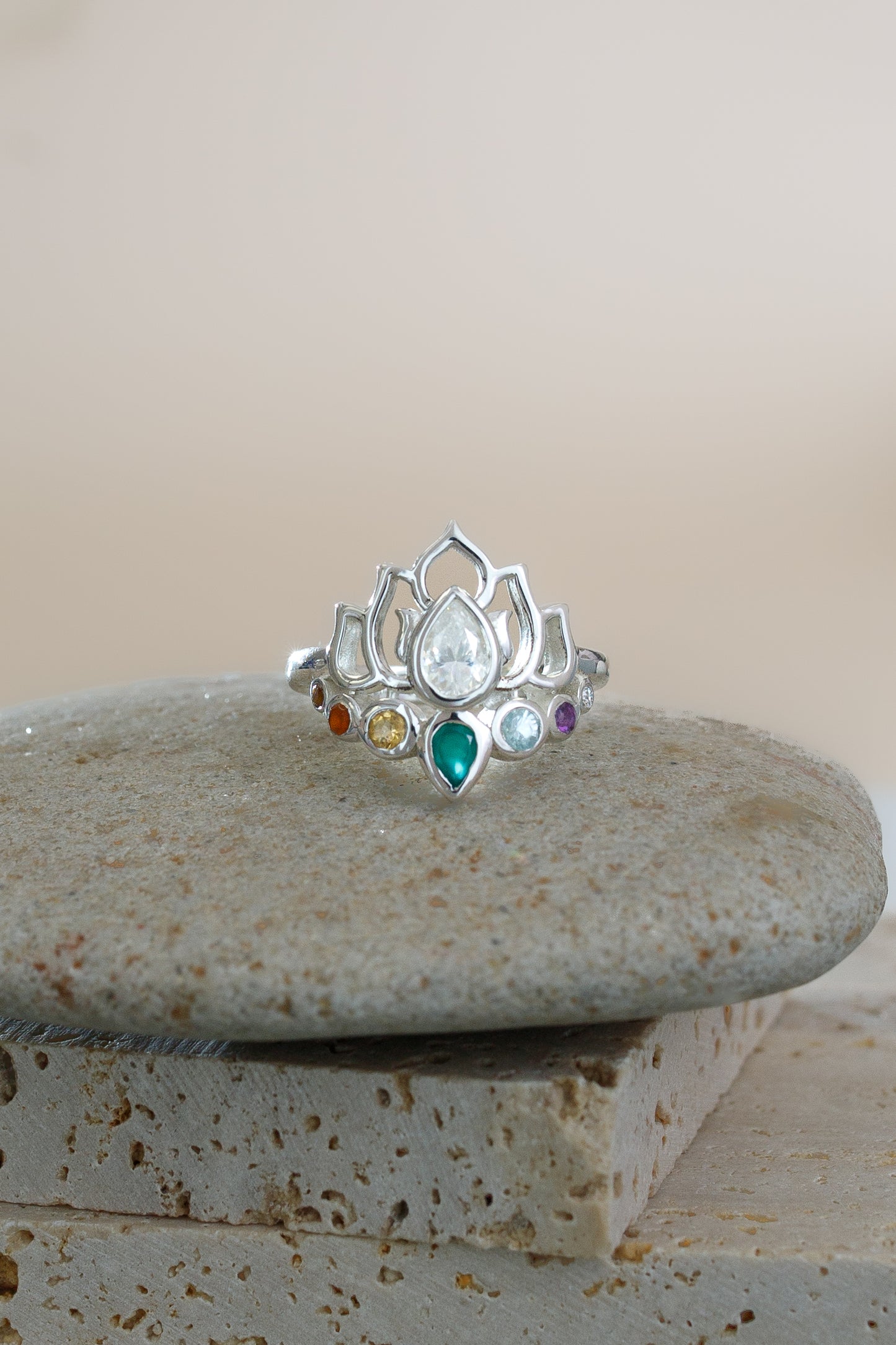 Lotus Bloom Ring-Silver